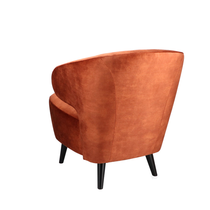 Fauteuil Dura velvet - houten poten