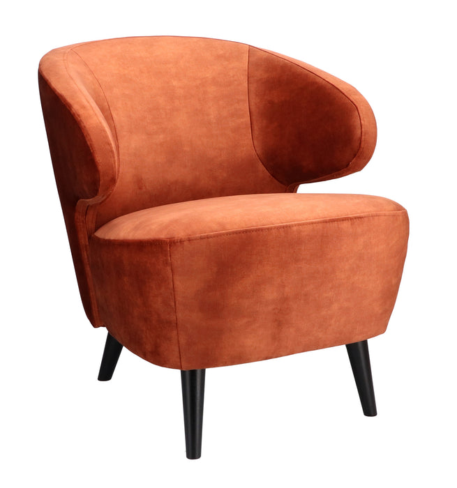 Fauteuil Dura velvet - houten poten