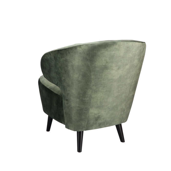 Fauteuil Dura velvet - houten poten