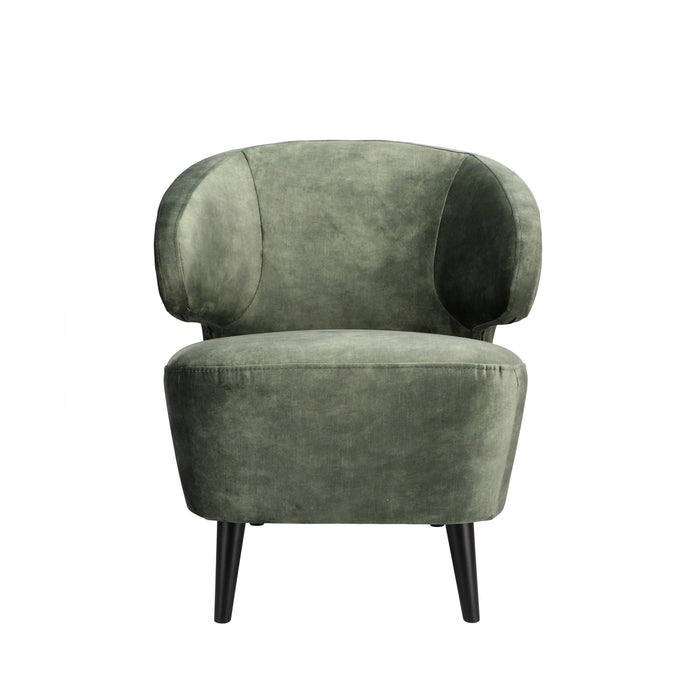 Fauteuil Dura velvet - houten poten