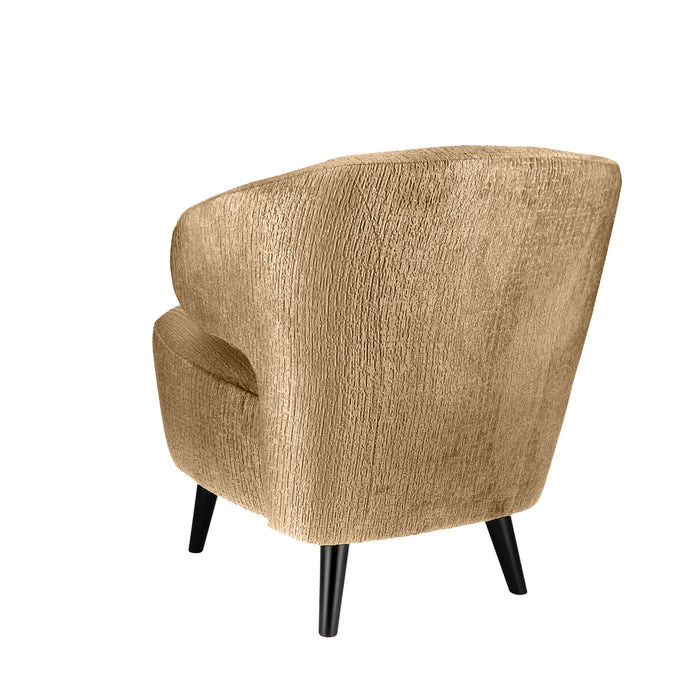 Fauteuil Dura velvet - houten poten