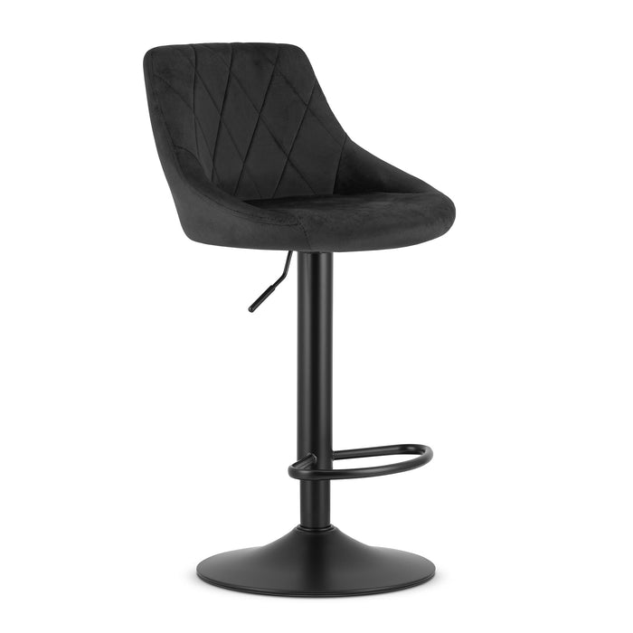Barstoel Nero Velvet - trompetvoet