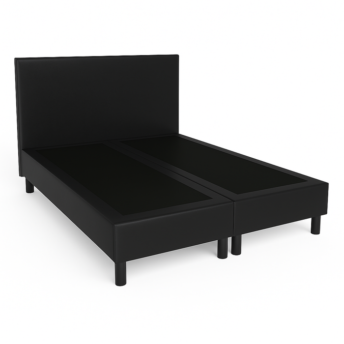 Boxspring skai leer incl. hoofdbord 180 x 200 x 32cm
