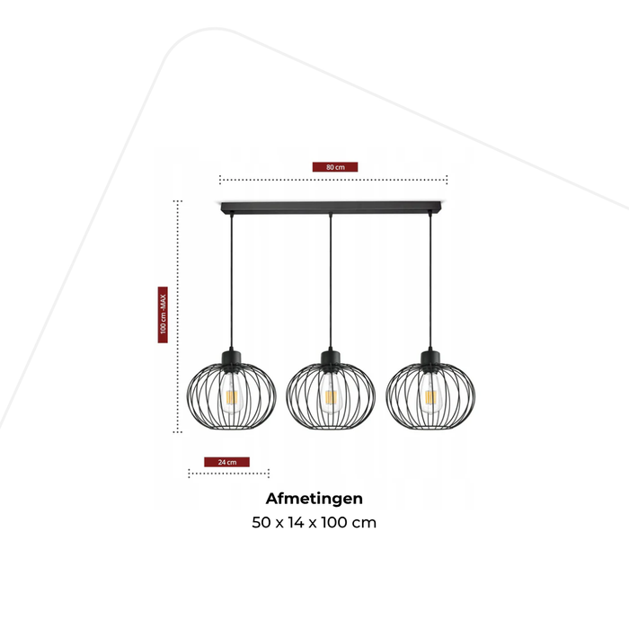 Hanglamp - 3 lampen
