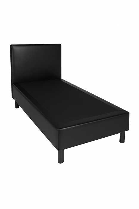 Boxspring skai leer incl. hoofdbord 90 x 200 x 32cm