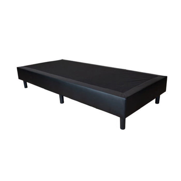 Boxspring skai leer zwart 90 x 200